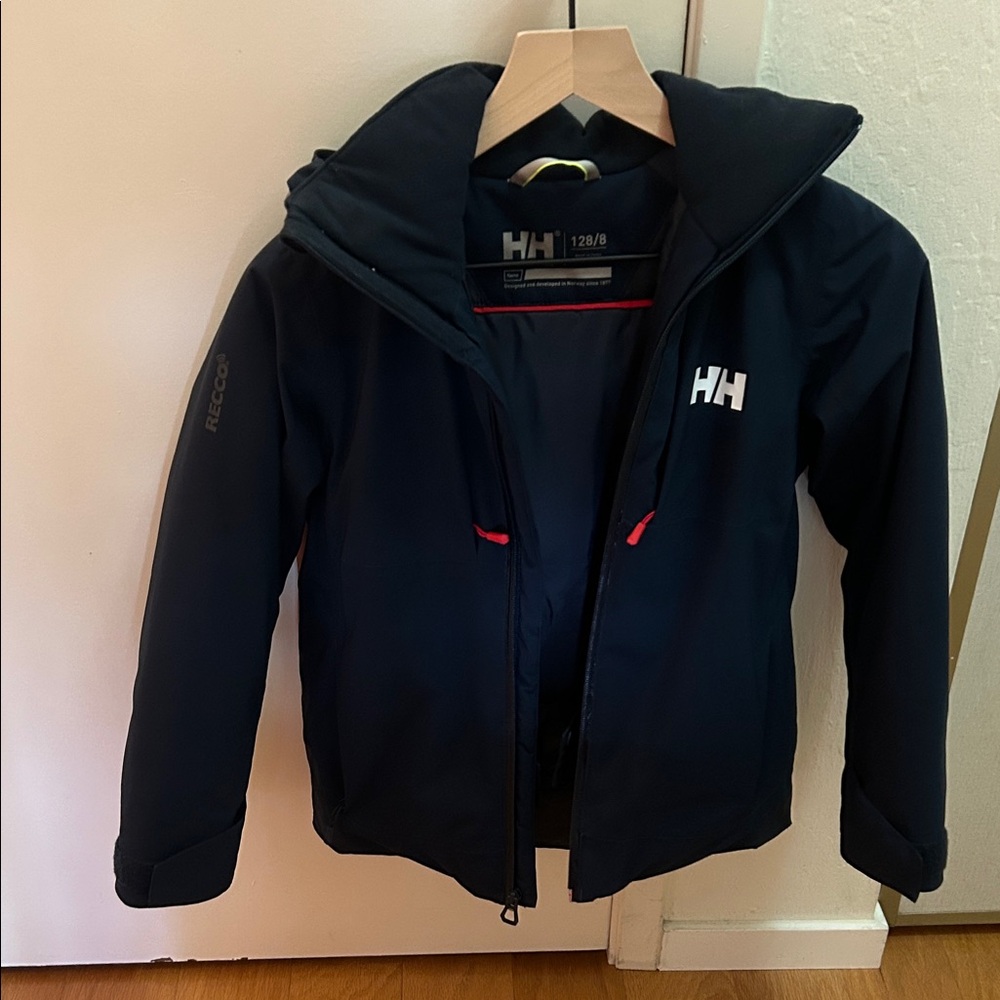 Helly Hansen Kids Navy Softshell Jacket with Red Trim